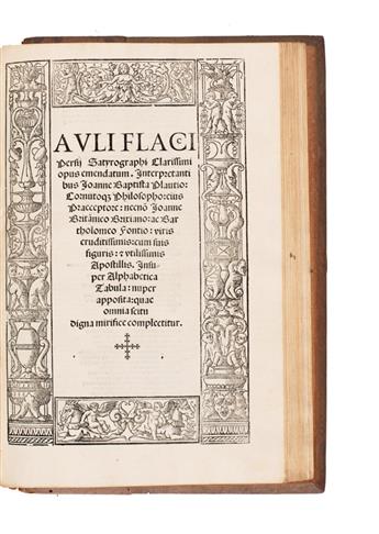 SENECA, LUCIUS ANNAEUS.  Opus Tragoedia[rum].  1522 + PERSIUS FLACCUS, AULUS.  Opus emendatum.  1520